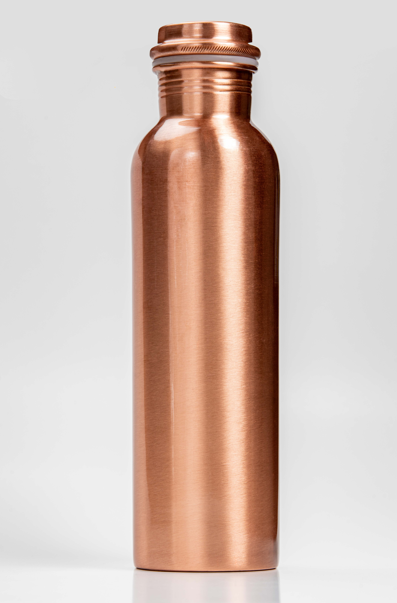 Smooth Pure Copper Water Bottle – Premium Handcrafted Drinkware USA